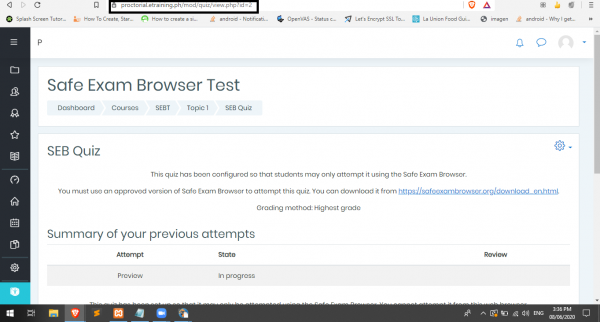 safe exam browser in moodle